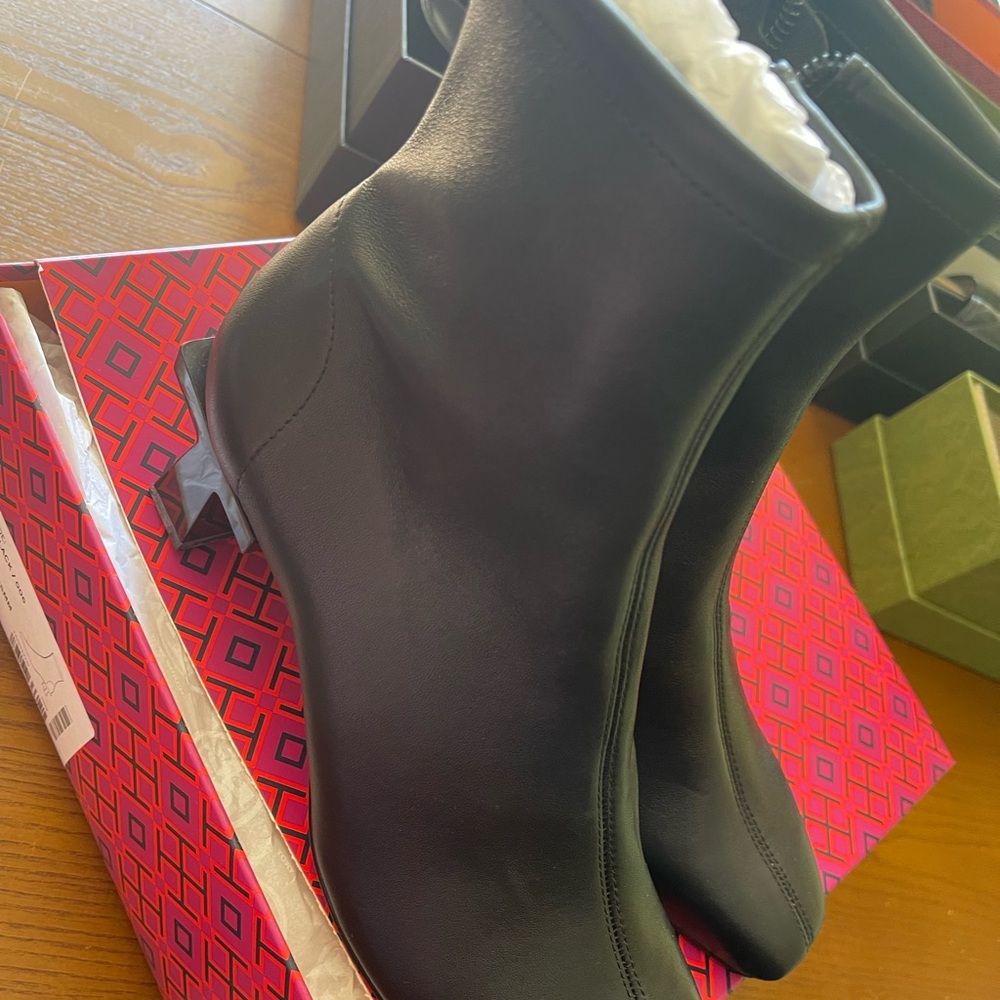 Tory Burch Black Women's Stretch Ankle Boots